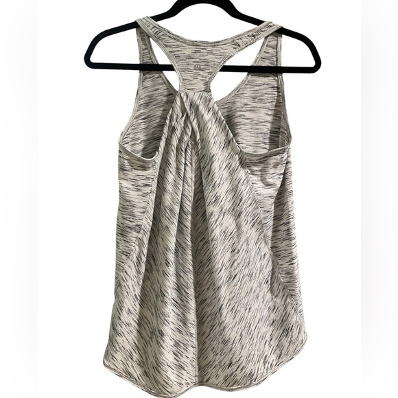 Lululemon Marled Gray Racerback Tank Top Size 4 - Picture 2 of 3
